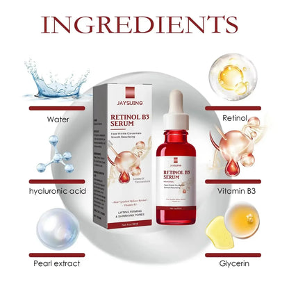 Retinol Facial Essence Fade Fine Line Face Serum Anti-Aging Pore Minimizing Hydrating Brightening Skin Treatment for Women Men