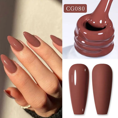BORN PRETTY 10ml Nude Pink Gel Nail Polish Varnis Semi Permanent Nail Gel Varnish Soak Off UV Gel for Valentine's Day Gift Nails
