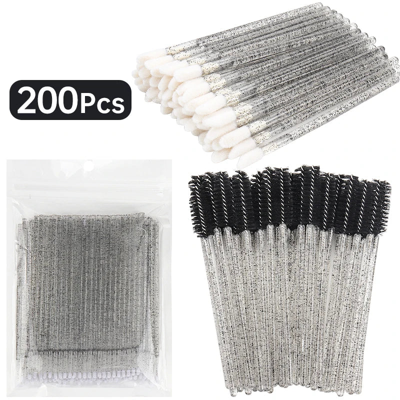 Wholesale 200 Pcs Eyelash Extension Removal Micro Makeup Set Brush Lipline Special Eyelash Brush for Women Lash Make Up Tool