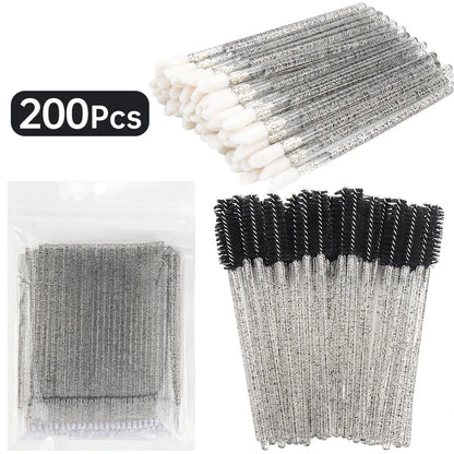 Wholesale 200 Pcs Eyelash Extension Removal Micro Makeup Set Brush Lipline Special Eyelash Brush for Women Lash Make Up Tool