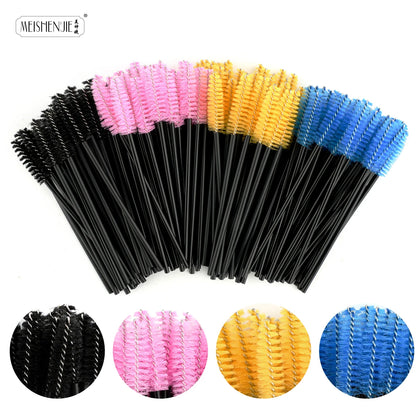 MEISHENJIE Hot Sale Eyelashes Brush Comb 5-50 PCS Eye Lashes Extension Mascara Wands Makeup Professional Makeup Beauty Tools