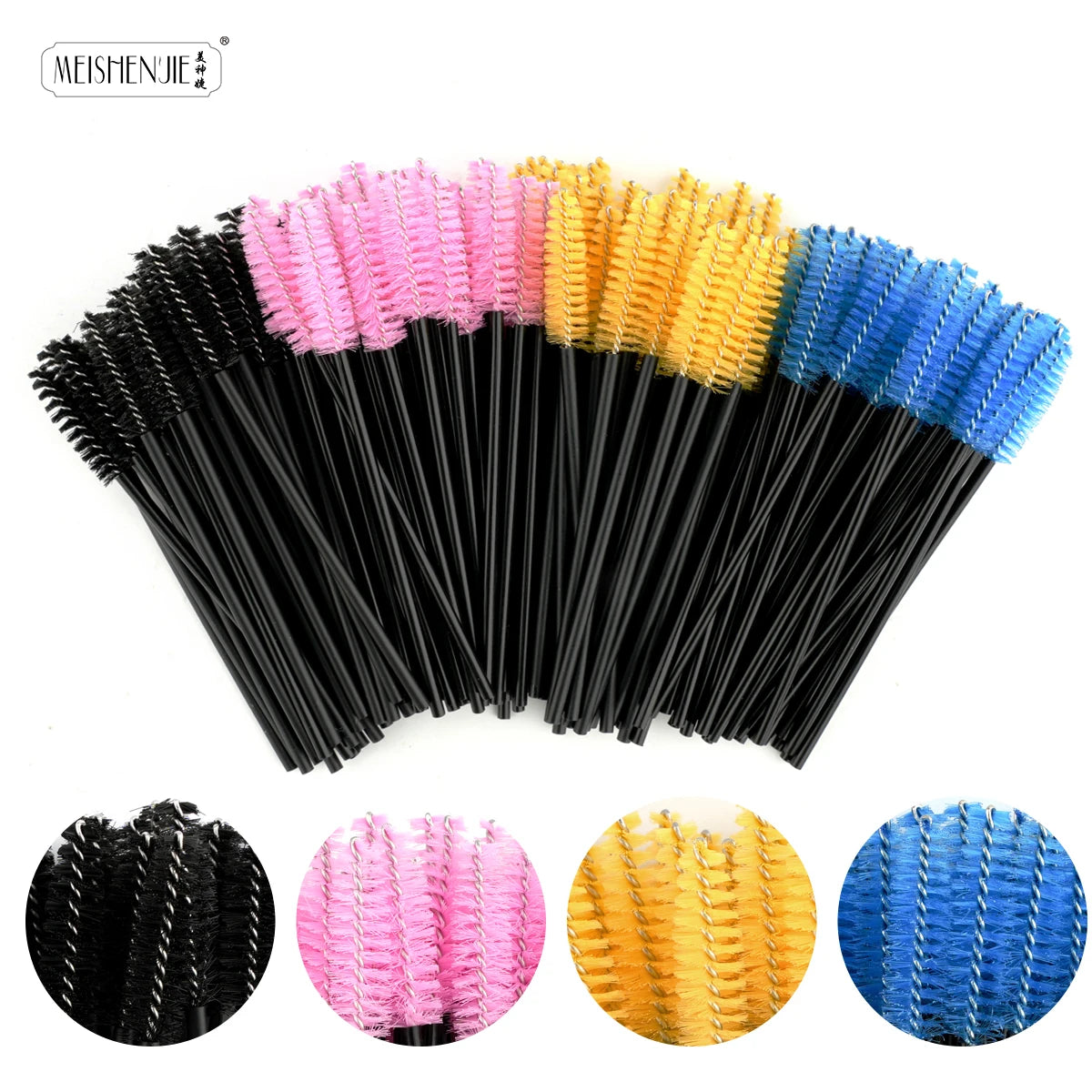 MEISHENJIE Hot Sale Eyelashes Brush Comb 5-50 PCS Eye Lashes Extension Mascara Wands Makeup Professional Makeup Beauty Tools