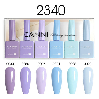 9ml CANNI TPO FREE HEMA FREE Ultra Consistency Nail Gel Polish Set Round Brush Semi Permanent Soak Off UV LED Gel Nail Kit