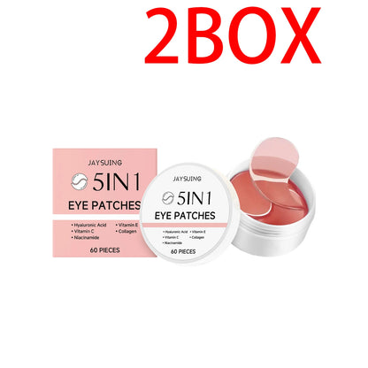 60pcs Pink Rice Collagen Eye Mask Anti Dark Circles Eyes Bags Remover Firming Moisturizing Eye Patches Mild Skin Care Eyes Care