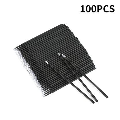 100 PCS Disposable Micro Applicators Brush Eyelash Extension Individual Applicators Mascara Brush for Make up and Clean and Comp