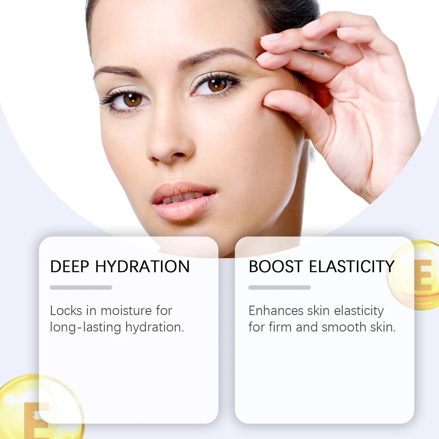 OUHOE Blue Copper Peptide Facial Serum Deep Moisturizing Lock in Water Making Skin Softer Restore Radiant for Daily Skin Care