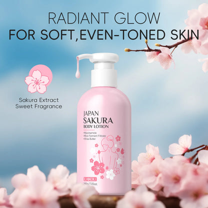 Laikou Cherry Blossom Body Lotion Moisturizing & Repairing  Winter Chapped Skin Care Moisturizing Without Greasiness 200g