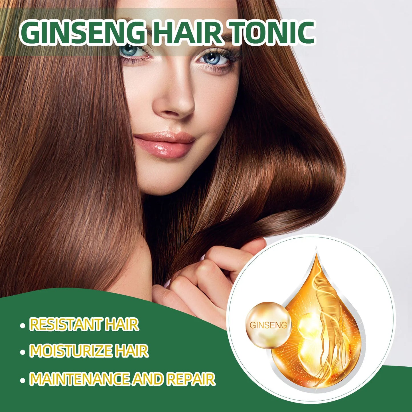 Ouhoe Ginseng Hair Growth Serum 100ml Nourish Scalp Bioactive Formula Promote Hair Regrowth Reduce Hair Fall Strengthen Roots