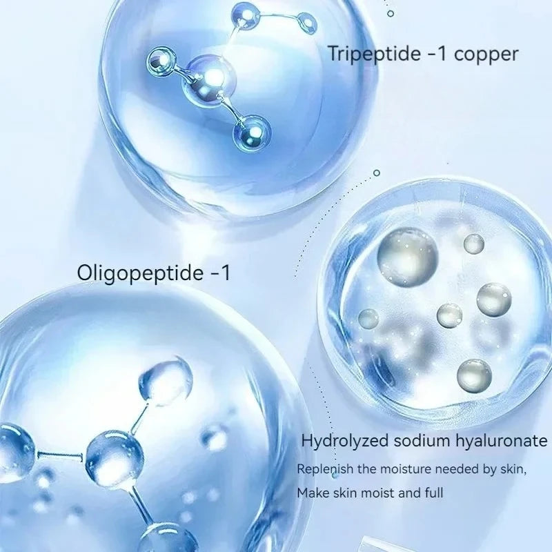 Blue Copper Peptide Freeze-Dried Powder Set Oligopeptide Anti Wrinkle Essence Shrink Pores Acne Treatment Skincare Serum