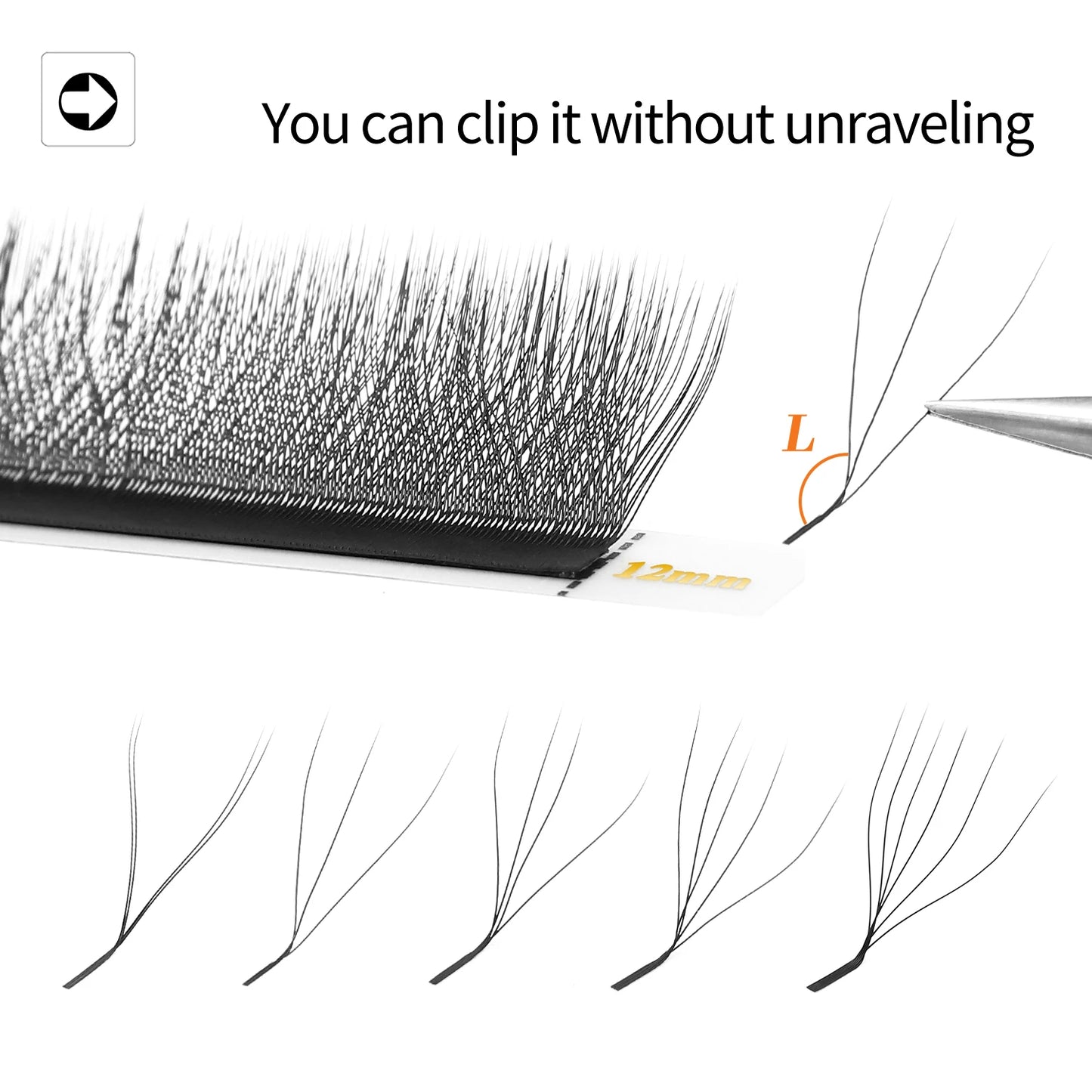 XIUSUZAKI YY 3D 4D 5D 6DW Lashes L/LU/M Curl W Eyelashes Extension Premade Fans Volume Individual False Lashes Extensions Shop