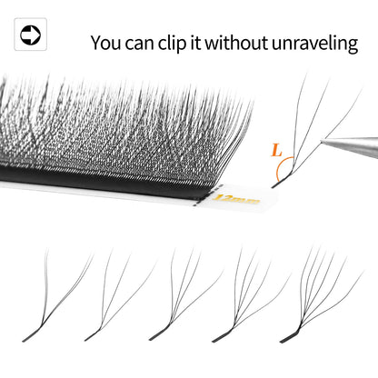 XIUSUZAKI YY 3D 4D 5D 6DW Lashes L/LU/M Curl W Eyelashes Extension Premade Fans Volume Individual False Lashes Extensions Shop