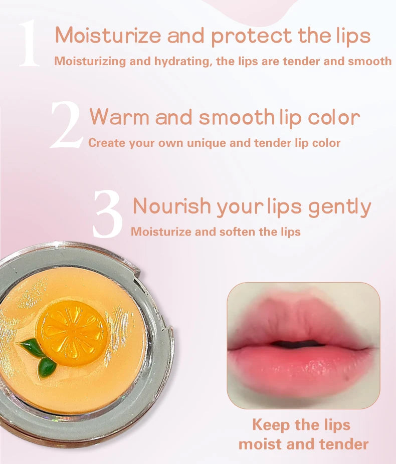 Herorange Nude Tinted Lip Balm Moisturizing Anti-Drying Autumn and Winter Lip Care Lightens Lip Lines Color-Changing Lip Balm