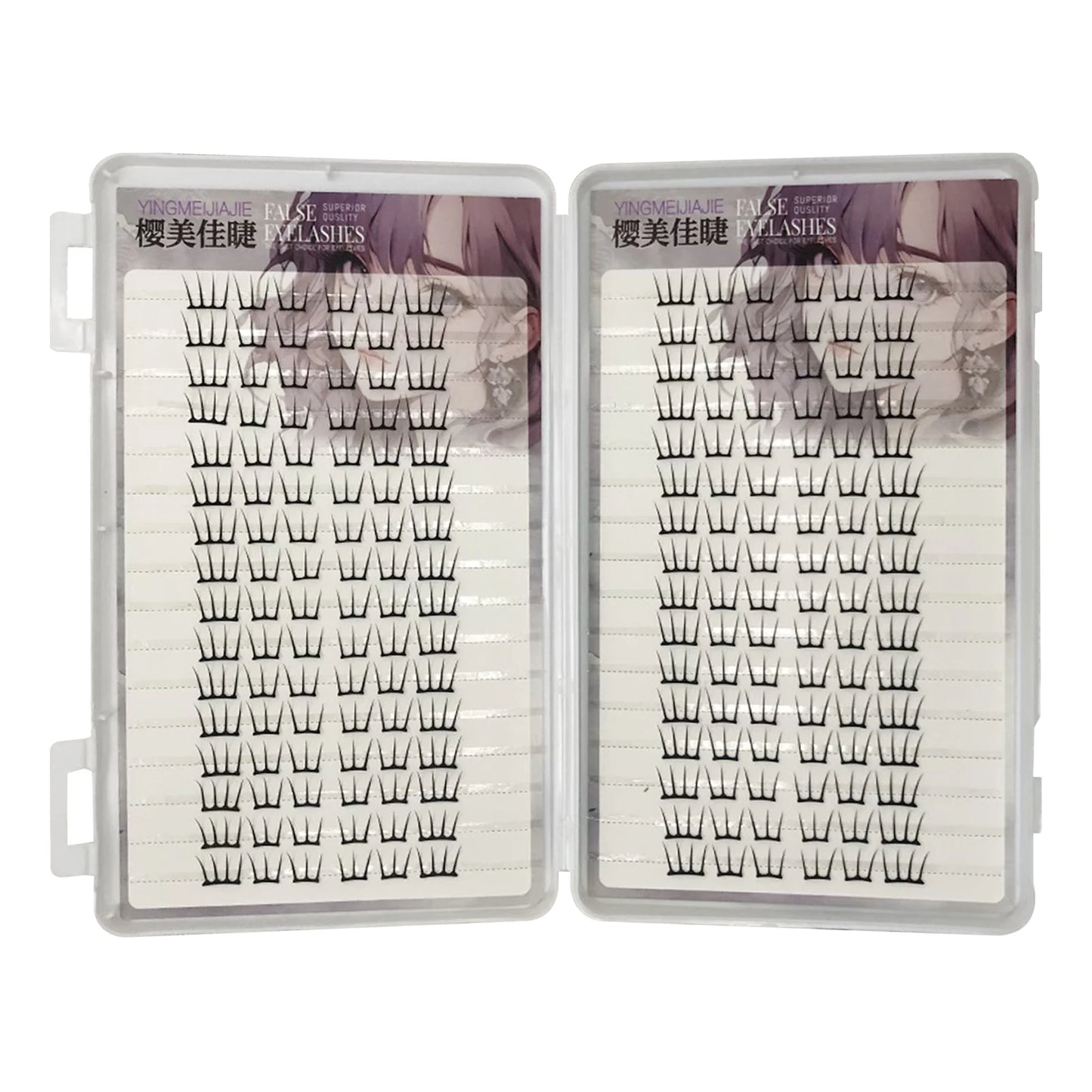 Large Capacity Korean Style Eyelashes Clusters Dense Comics Artificial Eyelashes Perfect Makeup Tool For Girls Enlarge Your Eyes
