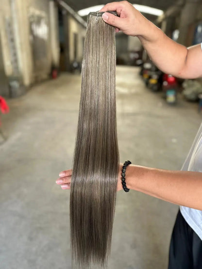 Straight Hair Bundles Extensions Smooth Ombre Hair Weaving 36Inch Super Long Synthetic Straight Hair Bundles Full to End