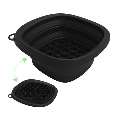 Portable Foldable Face Ice Bath Bowl for Facials Plunge Dipping Face Skincare Cold Compress Ice Therapy Wash Basin with Ice Tray