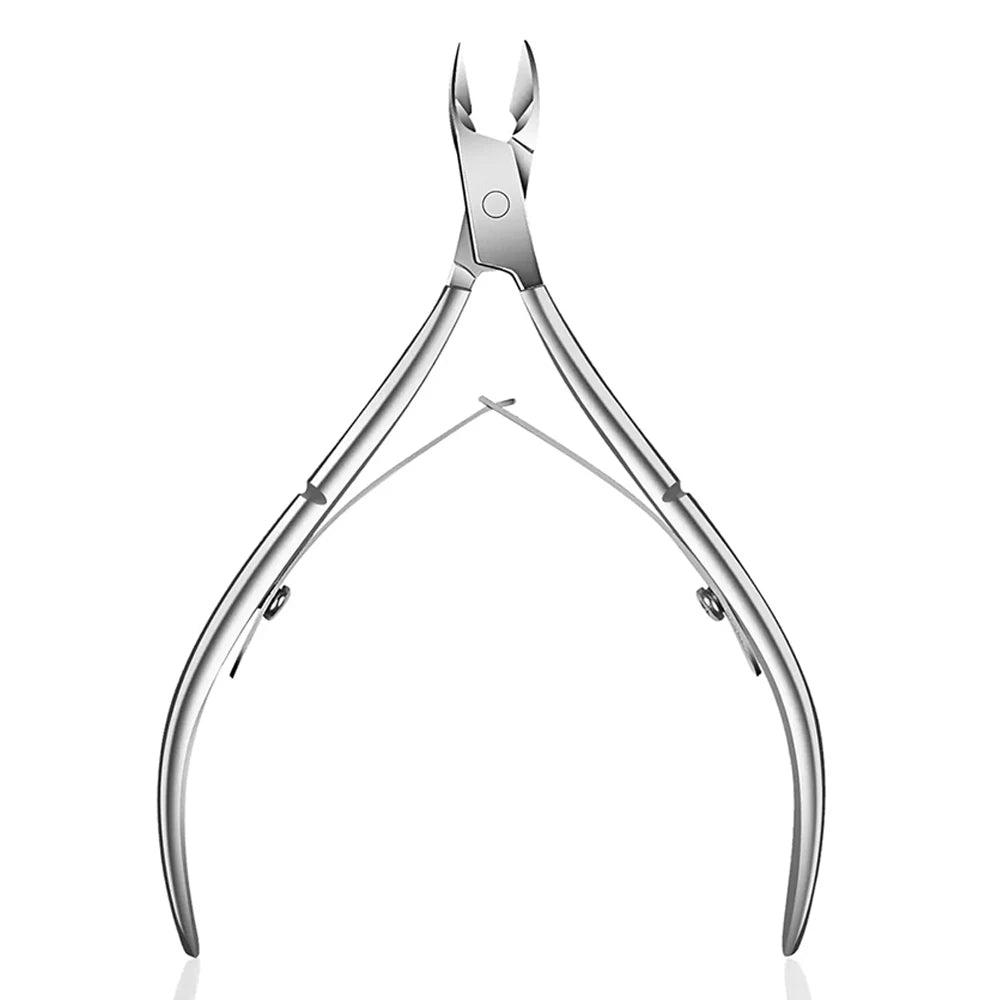 Stainless Steel Dual-Purpose Cuticle Nippers with Nail Pusher for Cuticle Removal And Trimming for Fingernails & Toenails