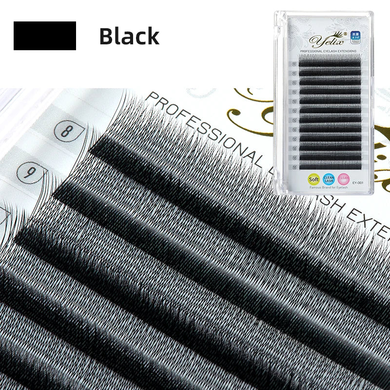 Yelix 2D Y Shape Eyelashes Extension Hand Woven Premium B C D L M Natural Single Tip Lashes Supplies Makeup Mesh Net Cross Lash