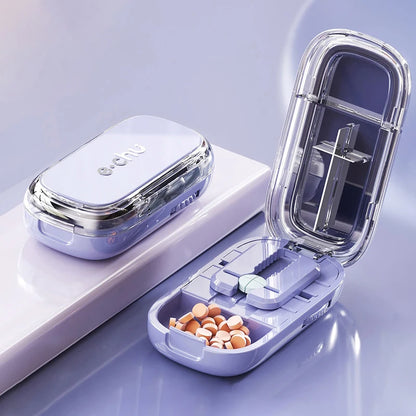 3in1 Medicine Cutter Precise Cutting Into Half / Third / Quarter Drug Divider Organizer Portable Tablet Splitting Pills Splitter