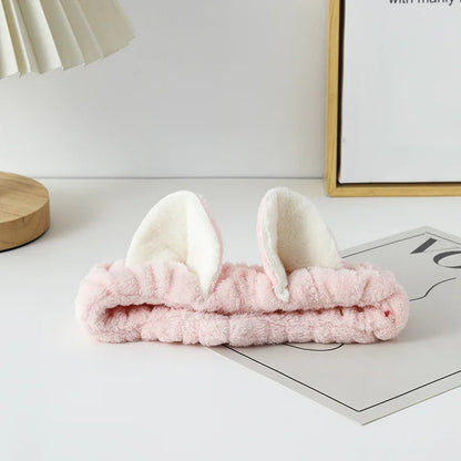Hairband Cat Coral Plush Headband Cute Soft Hair Bow Headband Hairband Wash Hair accessories Elastic headband accessories