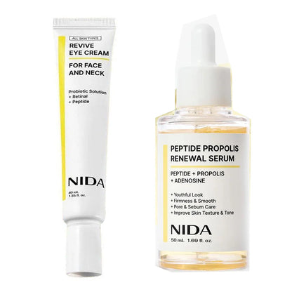 NIDA Peptide Propolis Revitalizing Serum Reduce Dryness Eye Cream Repair Damage Moisturizing Gentle Nourishing Skin Care Cream