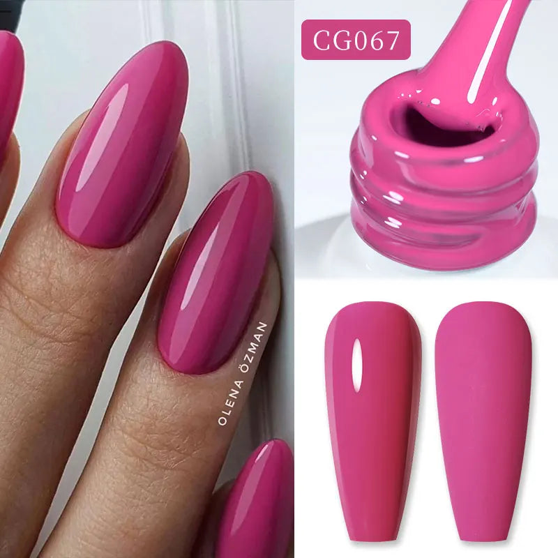 BORN PRETTY 10ml Nude Pink Gel Nail Polish Varnis Semi Permanent Nail Gel Varnish Soak Off UV Gel for Valentine's Day Gift Nails