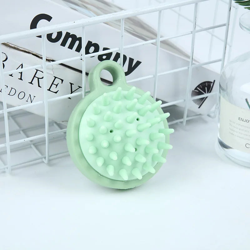 New crystal clear shampoo brush scalp massager hair growth shampoo brush silicone head massage brush home cleaning massage