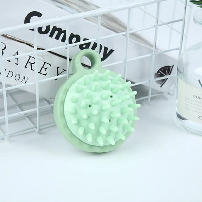 New crystal clear shampoo brush scalp massager hair growth shampoo brush silicone head massage brush home cleaning massage