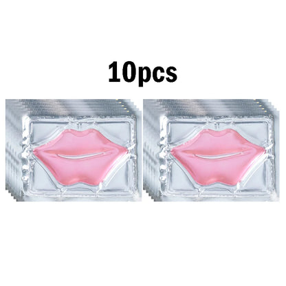 5/10/20/30pcs Pink Gold Crystal Collagen Lip Mask Plump Lips Moisturizing Nourishing Lip Patches Lips Plumper Skin Care Products