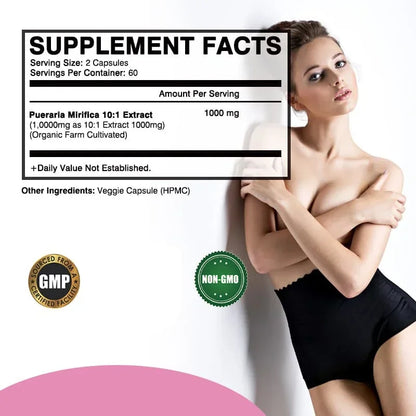 Pueraria Mirifica - Supports Women's Body Management, Skin Elasticity, Promotes Breast Development, and Increases Body Curves