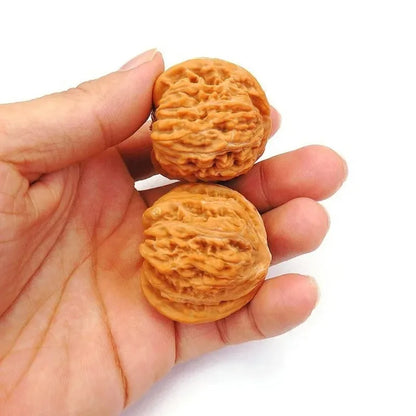 1 Pair Durian Thorn Wooden Massage Balls Set - Acupressure Therapy for Hands, Feet & Full Body Relaxation
