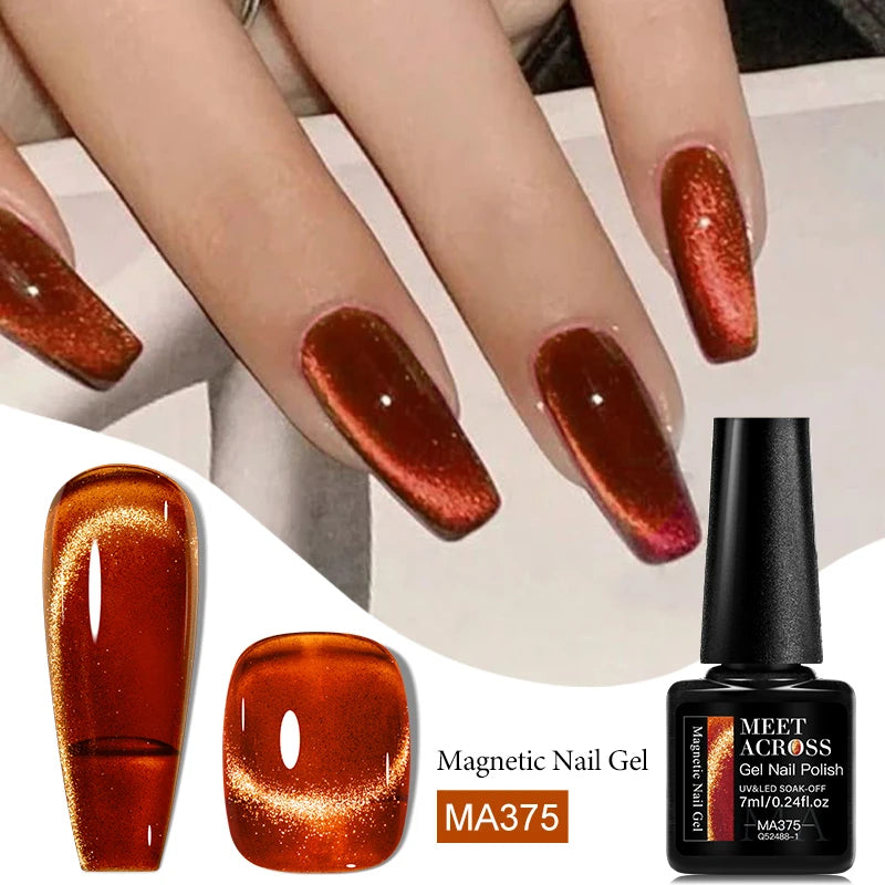 Cat Eye Gel Polish With Nail Magnet Tools For Creating Heart Shapes On Nails Semi Permanent Cat Magnetic Nail Art UV Gel Varnish