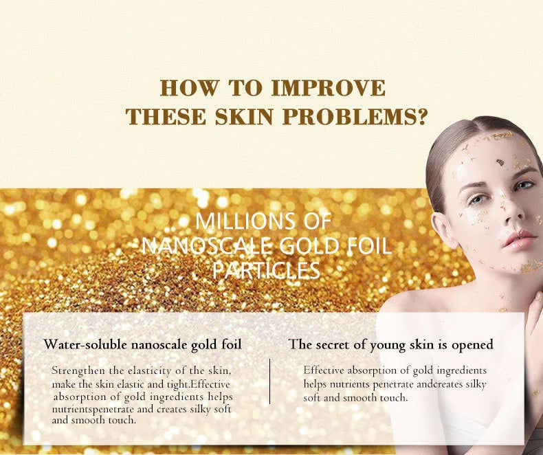 ARTISCARE 24k gold serum six peptides 20ml whitening moisturizing hyaluronic acid serum for face anti wrinkles facial skin care