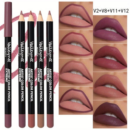 4pcs/Set Matte Lip Liner Pencil Long-Lasting, Transfer-Resistant & Smudge-Proof | Highly Pigmented, Velvety Finish Lip Combo
