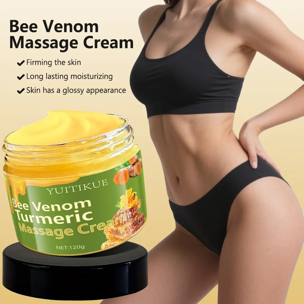 YUITIKUE Firming Cream 120g - Bee venom and turmeric, firms, nourishes, and revitalizes, fast-absorbing.