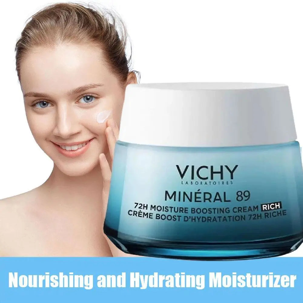 VICHY 89 Facial Cream 72h Refreshing Deep Moisturizing Soothing Firming Repairs Skin Light Cream Original Korea Skin Care