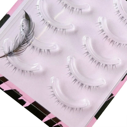 5 Pair Clear Band Lower Eyelashes Handmade False Eyelashes Bottom Lashes Natural Manga Lashes douyin makeup lash Extension