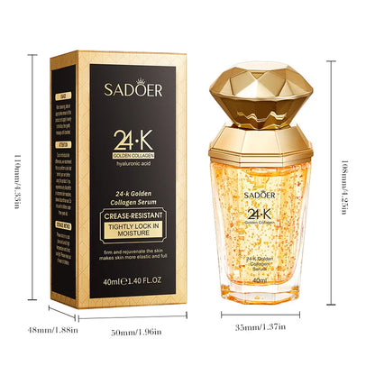 SADOER 24K Golden Collagen Serum for face Moisturizing Anti Wrinkles Hydrating Anti-aging Wrinkle Facial Essence Skin Care