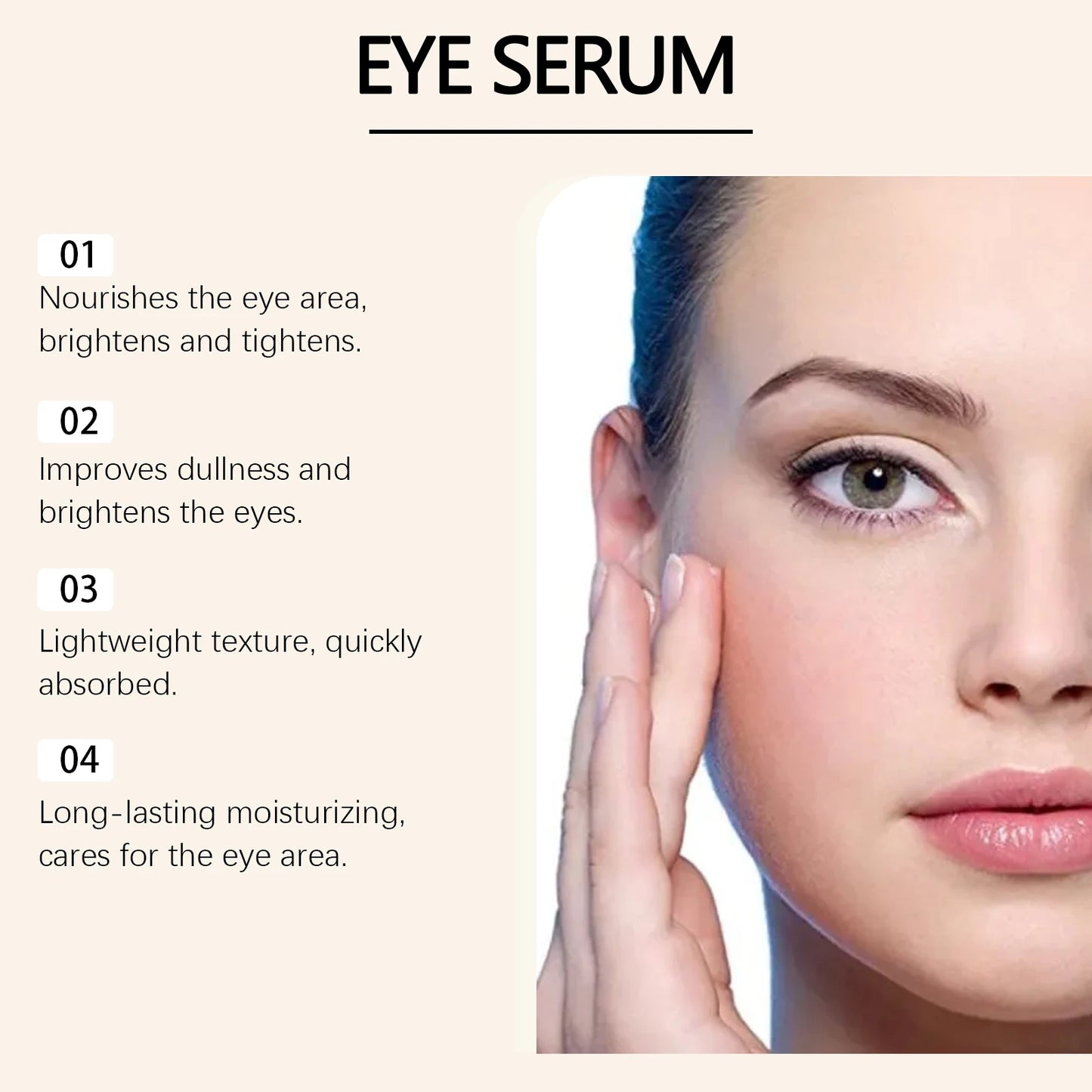 Jaysuing Caffeine Eye Serum Anti Wrinkle Firming Skin Remove Dark Circles Brighten Eyes Ageless Instantly Moisturize Nourish Eye