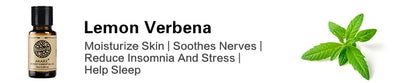 AKARZ Lemon Verbena Essential Oil Natural Aromatherapy Lippia Citriodora Skin Hair Care Relax Lemon Verbena Oil