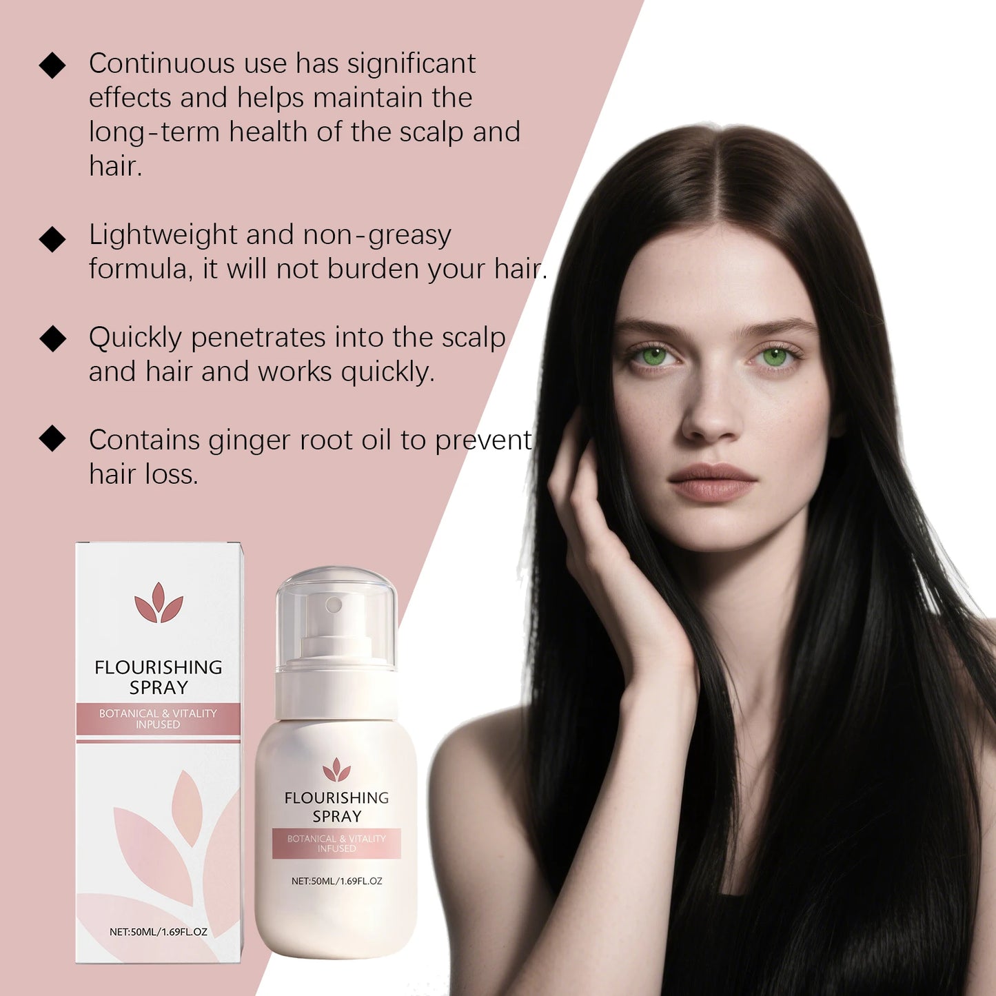 Biota Orientalis Leaf Hair Serum Spray Biotin Strengthen Hair Roots Reduces Dry Frizzy Breakage Hair Smoothing Care Scalp Serum