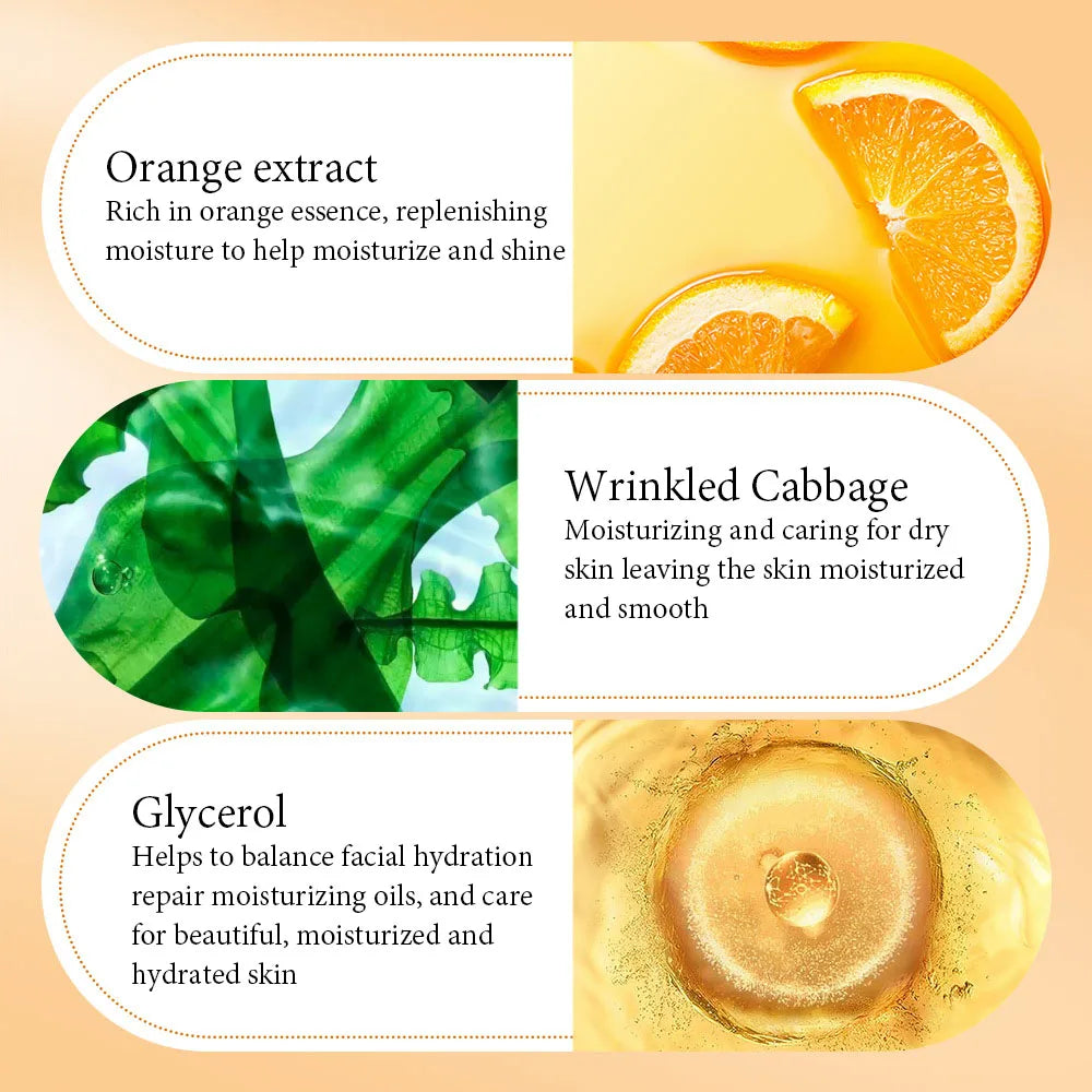 20pcs BIOAQUA Vitamin C Serum Moisturizing Refreshing Whitening Nourishing Anti-aging Face Essence Facial Skin Care Products
