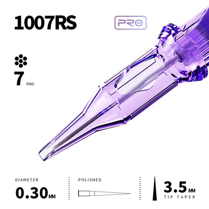 Mast Pro Tattoo Needles Cartridge 20pcs Disposable RS 0.25/0.3/0.35mm for Shading Blending Permanent Makeup or Body Art Needles