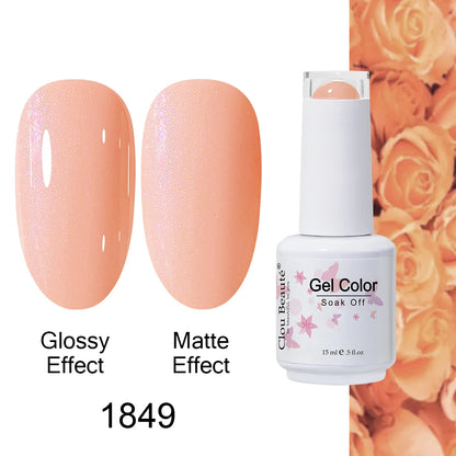 Clou Beaute 15ml Nail Gel Polish Warm Color Dark Red Brown Semi Permanent Nail Art Manicure Soak Off LED UV Varnishes Lacquer