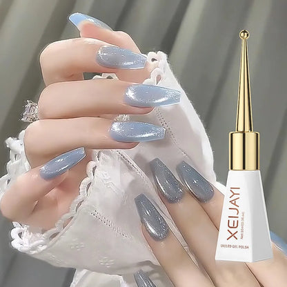 10ml Crystal Cat Eye's Magnetic Gel Nail Polish Reflective Glitter Cat Eye Gel Polish Nail Semi-permanent UV Gel Polish Manicure