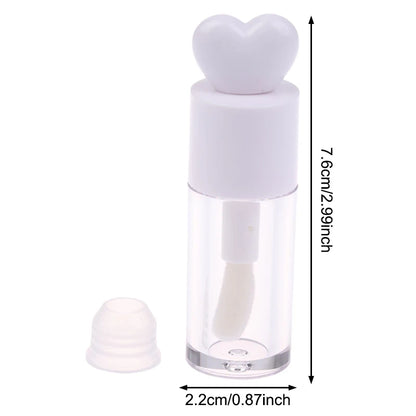4ml Lip Gloss Tube Matte Transparent Thick Rod Large Brush Head Empty Bottle Lips Glaze Container Makeup Packaging Material