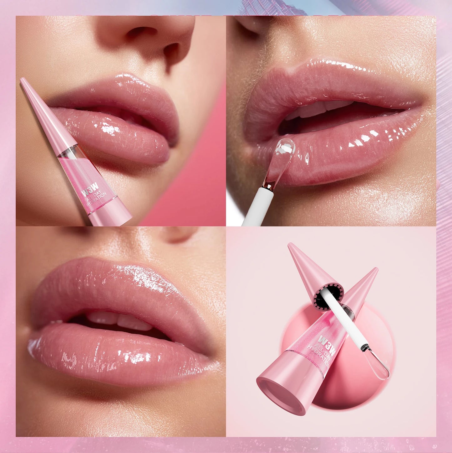 Lip Plumper, Moisturizing, Transparent, Lip Gloss, Stocking Stuffers, Fragrance-free, Korean Cosmetics