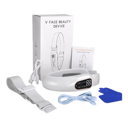 EMS Microcurrent Facial Device Rechargeable V-Lift Massager with Vibration Modes&Electrode Pads for Home Skincare and Contouring