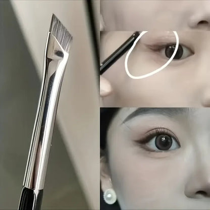 Eye Shadow Brush Ultra Thin Sickle Diagonal Makeup Brush Horizontal Silkworm Brush Eyebrow Brush