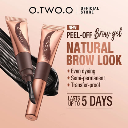O.TWO.O Peel-Off Eyebrow Tint Eyebrow Tattoo Waterproof Long-lasting Color-lock Natural Mist Brow TattooPeel-Off Eyebrow Tint