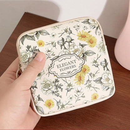 New PVC Women Girls Cosmetic Makeup Bag Coin Purse Large Capacity Sanitary Pads Bag Portable Mini Data Cables Organizer